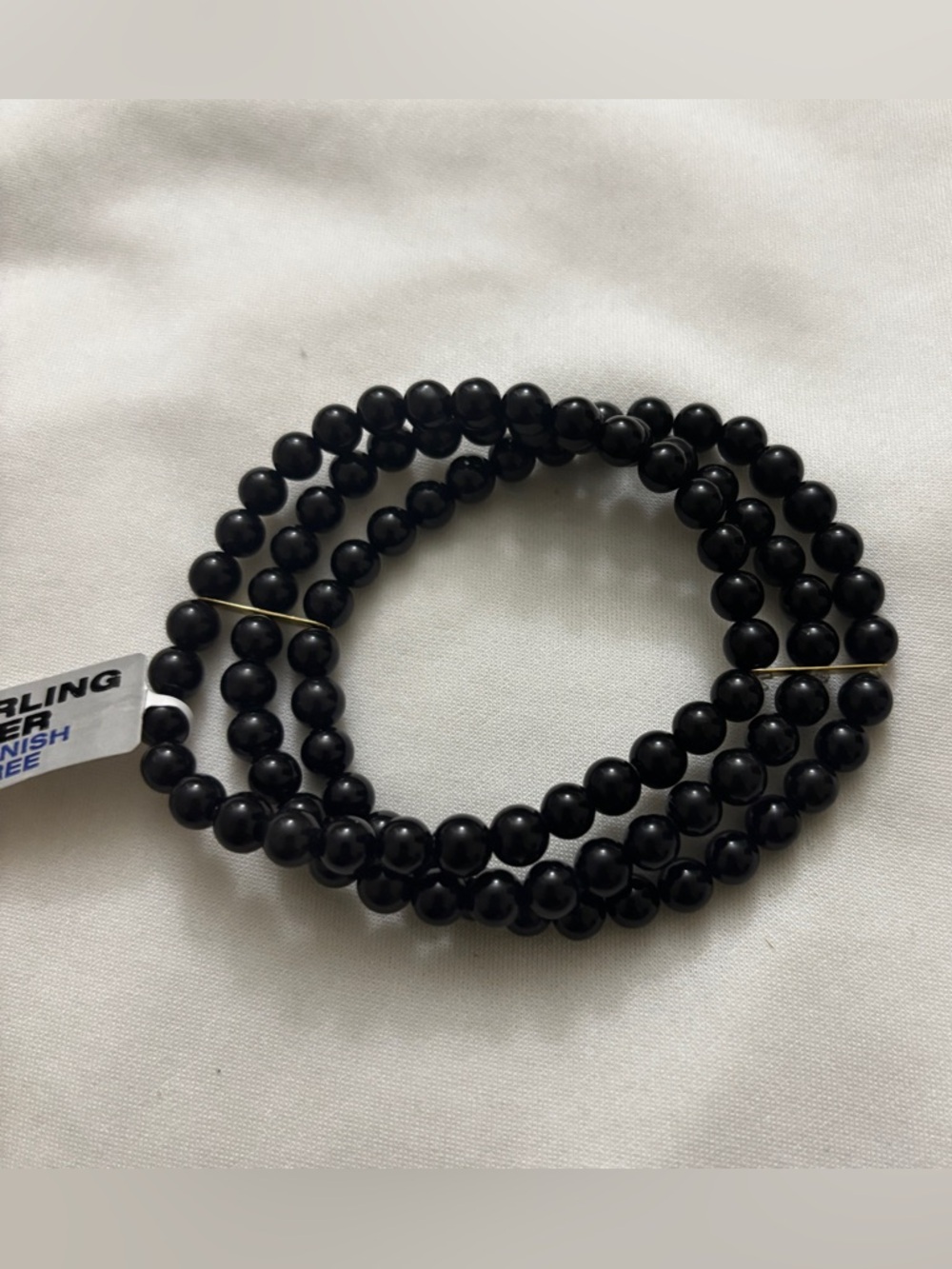 Onyx and Sterling Silver Bracelet